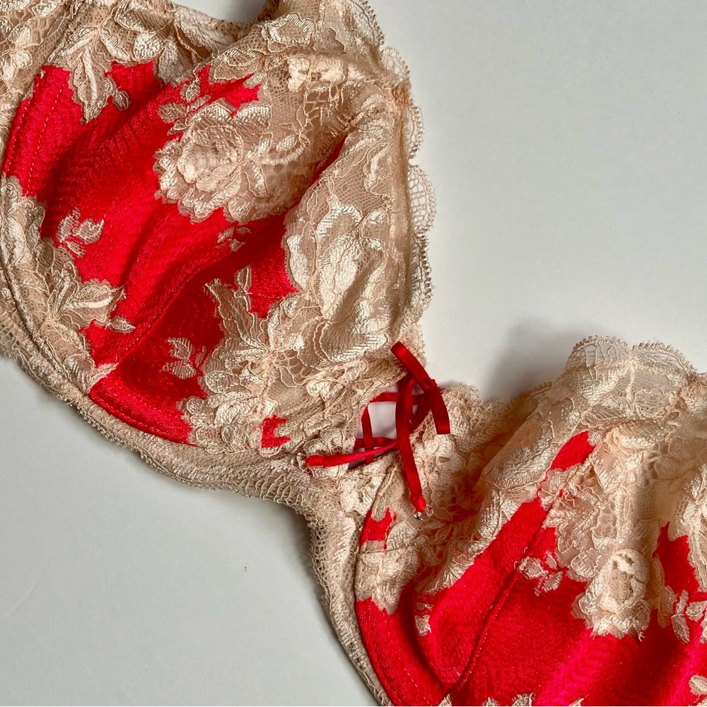 Victoria's Secret Unlined Demi Lace Bra 34DD